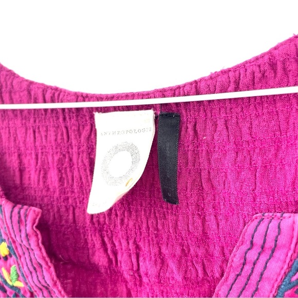 ANTHROPOLOGIE AKEMI + KIN VIZELA EMBROIDERED SLEEVELESS BOHO VNECK TOP - Picture 8 of 10